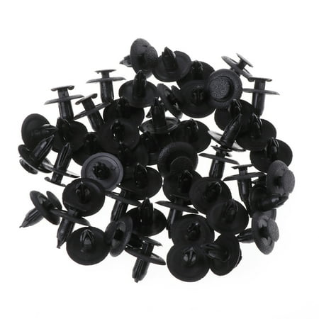 

Techinal 50 Pcs Black Car Door Fender Trunk Fastener Panel Clips Rivet 6mm Hole For Mazda