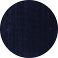 thumbnail image 1 of Ahgly Company Indoor Round Abstract Blue Contemporary Area Rugs, 8' Round, 1 of 4