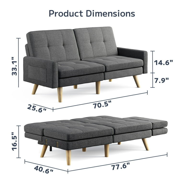 Asofer Convertible Sofa Bed, 78