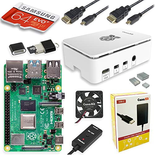 Konvertere Egenskab Opdatering CanaKit Raspberry Pi 4 8GB Starter MAX Kit - 64GB Edition (8GB RAM) -  Walmart.com