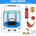 thumbnail image 3 of Trampoline for Kids, Fistone Indoor Outdoor Toddler Trampoline with Net, 55" Adjustable Small Trampoline for Boys Girls 2-5, 3 of 6