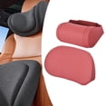 thumbnail image 3 of Kit de almohada de apoyo para la espalda y el cuello para el coche, de piel sintética transpirable, para el coche. rojo, 3 of 8