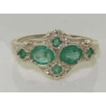 thumbnail image 6 of 925 Sterling Silver Natural Emerald Womens Anniversary Ring - Size 8.5, 6 of 6