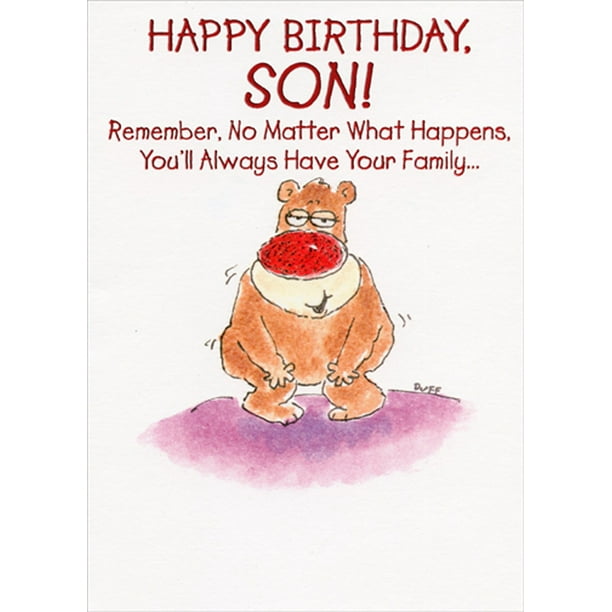 Designer Greetings You'll Always Have Family Bear Funny / Humorous ...