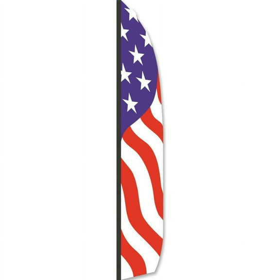 Patriotic American Flag Feather Banner 16