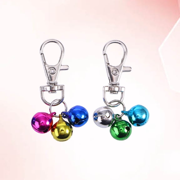 IBASETOY 2Pcs Assorted Color Pet Bells for Small Dogs Designed for Collar Decoration and Outdoor Activities