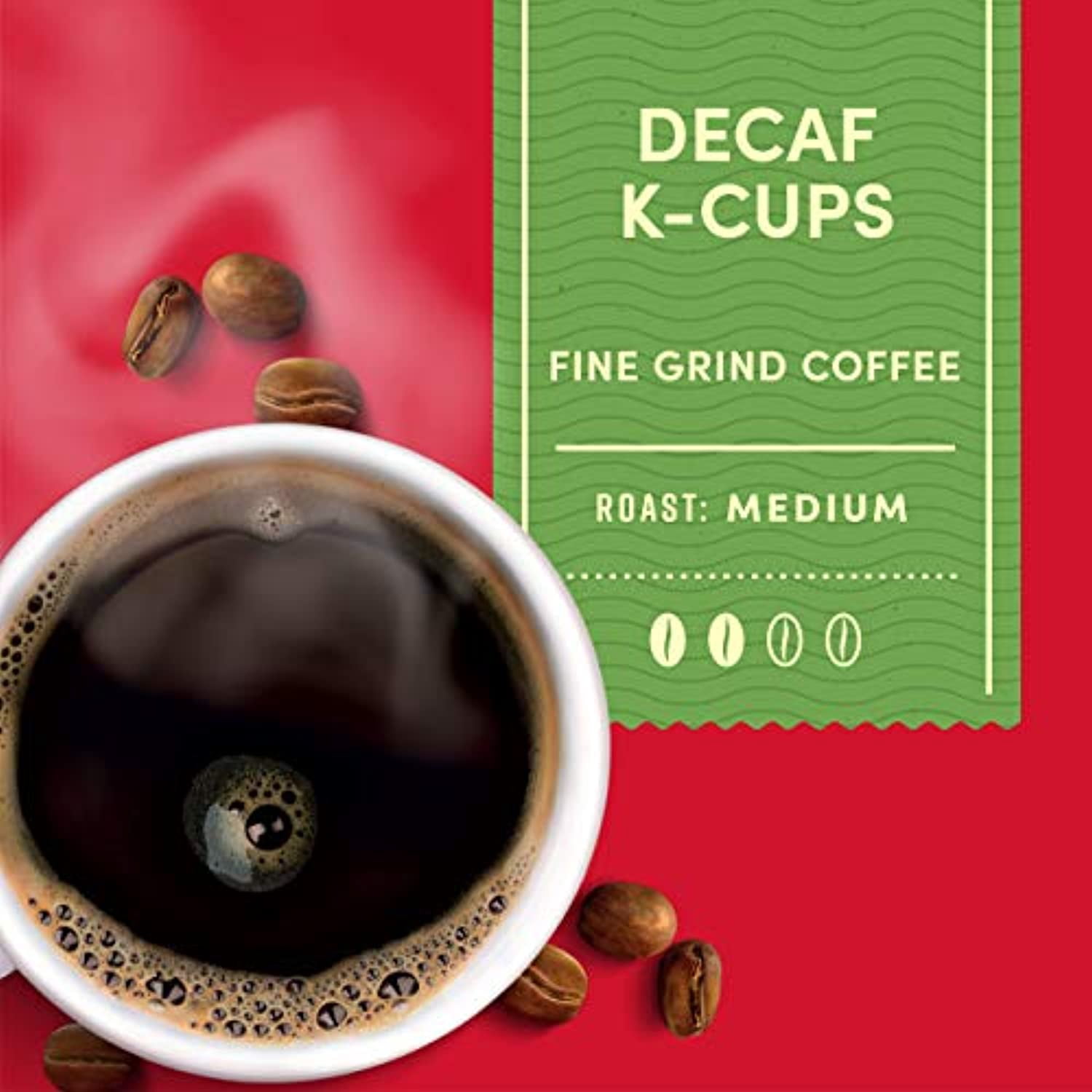 Tim Hortons Decaf Medium Roast Coffee, Single-Serve K-Cup Pods Compatible With Keurig Brewers, 96Ct K-Cups, Red