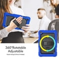 thumbnail image 2 of Case for Lenovo Tab M10 3rd Gen 10.1 inch 2022 with Screen Protector, 360 Degree Rotating Kickstand Hand Strap Heavy Duty Shockproof Cover with Shoulder Strap, Blue, 2 of 7