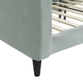 thumbnail image 6 of vidaXL Day Bed without Mattress Light Gray 39.4"x74.8" Velvet, 6 of 7