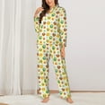 thumbnail image 2 of KLL Colorful Owls 1 Print Women's Long Sleeve Pajamas with Pants Sleepwear Loungewear 2 Set-Large, 2 of 7