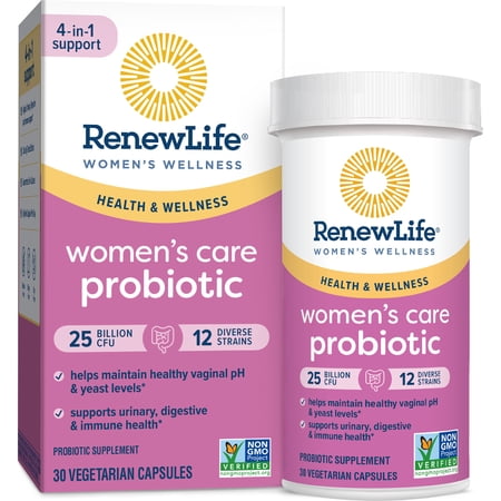 Renew Life Ultimate Flora Women's Care Health & Wellness Probiotic, 25 Billion CFU, 30 Capsules