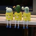 thumbnail image 4 of Toystoory Plantas verdes simuladas de resina, sin necesidad de riego, suculentas artificiales, plantas suculentas artificiales Decoración del hogar A, 4 of 6