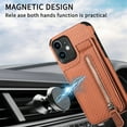 thumbnail image 2 of Dteck Wallet Case for iPhone 11 Zipper Wallet Case with Credit Card Holder Slot Zipper Handbag Purse Protective Leather Case for Apple iPhone 11 6.1",Brown, 2 of 8