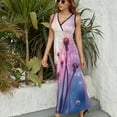 thumbnail image 3 of Watercolor Dandelion Vestido Sin Mangas Vestidos Para Mujer, Vestido Suelto De Verano 2025, 3 of 5