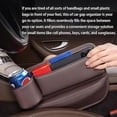 thumbnail image 3 of Bolsa Espacio para Vasos Cuero para Coche, Porta Vasos Automovil, Car Leather Cup Holder Gap Bag, Seat Gap Storage Box, 3 of 3