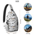 thumbnail image 5 of Sling Backpack,Spooky Halloween Pattern Sling Bag with Water Bottle Holder,Waterproof Sling Bag for Men/Women with Headphone Jack for Hiking,Travel, 5 of 6