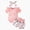 004 Pink, variant on Infant Newborn Baby Girl Romper Clothes 3 Piece Sets Summer Outfits Floral Shorts Headband Round Neck Soft Bow Kaprioy Toddler Girl Clothes 0 3 6 9 12 18 Months