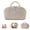 Khaki, variant on Large Capacity Petition Makeup Bag For Woman,Wide Open Lay-Flat Water-Resistant Cosmetic Case, Puffy Padded Organizer For Toiletries & Brushes Large Capacity With Compartments
