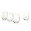 Anchor Hocking Stemless White Wine Clear Glasses,15 Ounce, Set of 4