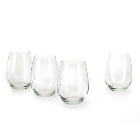 Stemless Flute Glass - Anchor Hocking 15-oz. Stemless White Wine Glasses, Set of 4