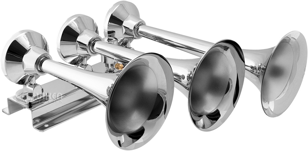 Vixen Horns Train Horn Kit for Trucks Car Semi. Complete Onboard System- 200psi Air Compressor  2.5 Gallon Tank  Trumpets. Super Loud dB. Fits Ve - 5