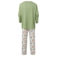 thumbnail image 4 of Christmas Family Matching Pajamas Christmas Pjs Holiday Nightwear Sleepwear Sets Long Sleeve Pjs STYLE A Green XL, 4 of 6