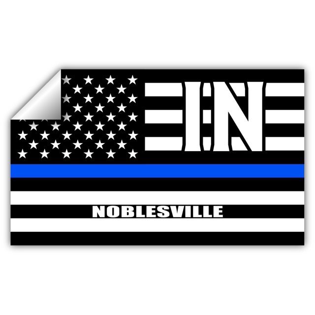 Noblesville IN Indiana Hamilton County Thin Blue Line Stealthy USA Flag