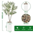 thumbnail image 2 of 5FT Artificial Olive Tree with Decorative Planter, Faux Potted Plant for Home Office Decor, Ideal Christmas Gift & Wedding Decor, 2 of 6