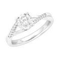 thumbnail image 2 of Sterling Silver Twisted Split Shank Simulated 1.0 CT Diamond Engagement Ring Promise Bridal Ring (9), 2 of 6