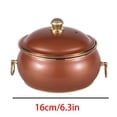 thumbnail image 3 of Copper pot for stove, pasta pot, casserole with lid, double-ear soup pot, handmade shabu, pot hot pot, for picnic, stove, household, cooking at home, 3 of 6