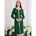 thumbnail image 2 of DARING DIVA Stylish Midi Long Sleeves Elegant Sweater Design Dress L Green, 2 of 6
