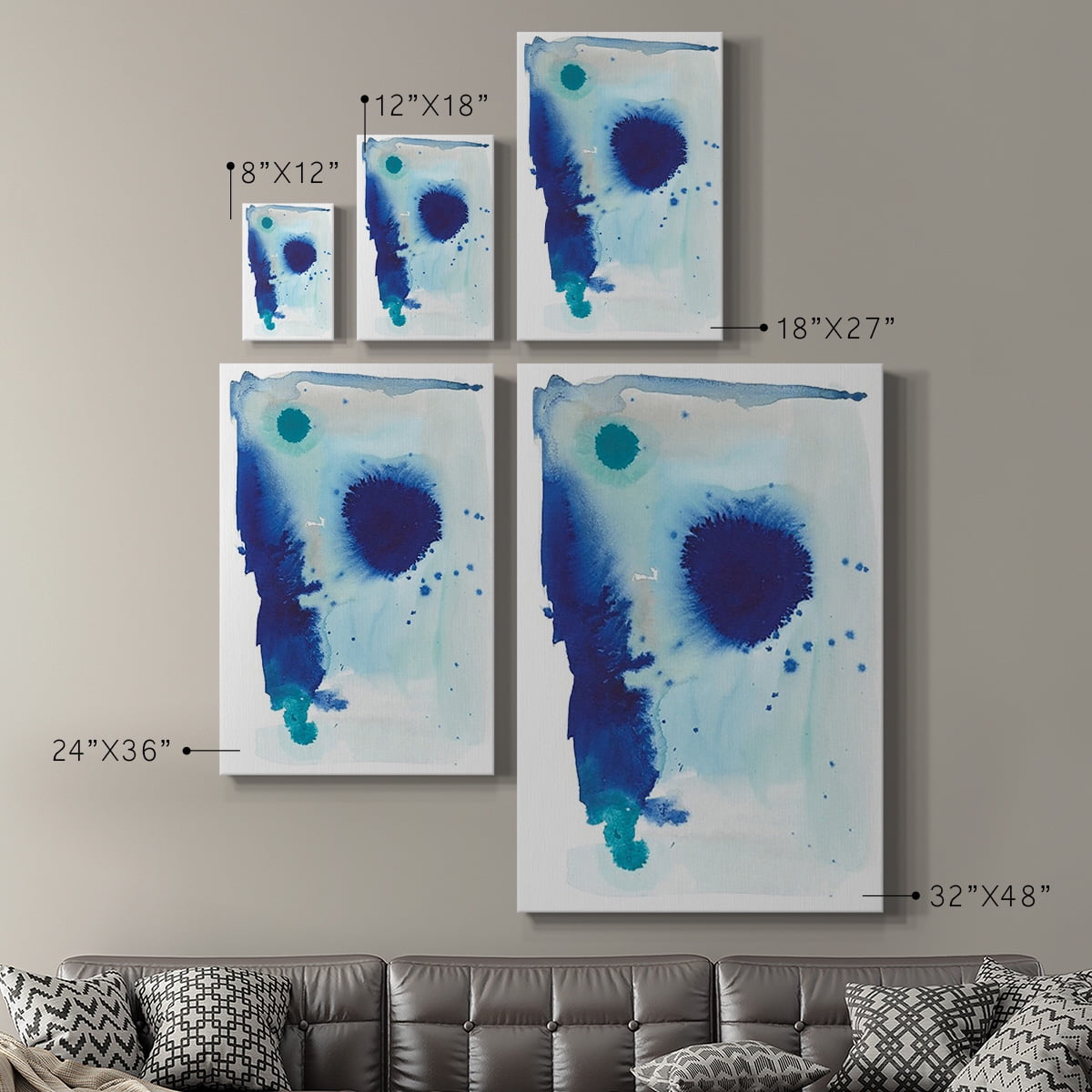 Spare Blue II Premium Gallery Wrapped Canvas - Ready to Hang
