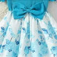 thumbnail image 4 of oqasdz Robes pour Filles Imprimé Floral Manches Bouffantes Robe de Fête Décontractée pour Tout-Petits Enfants Printemps Été Automne Ample Confortable Taille Élastique Tenue Quotidienne, 4 of 6