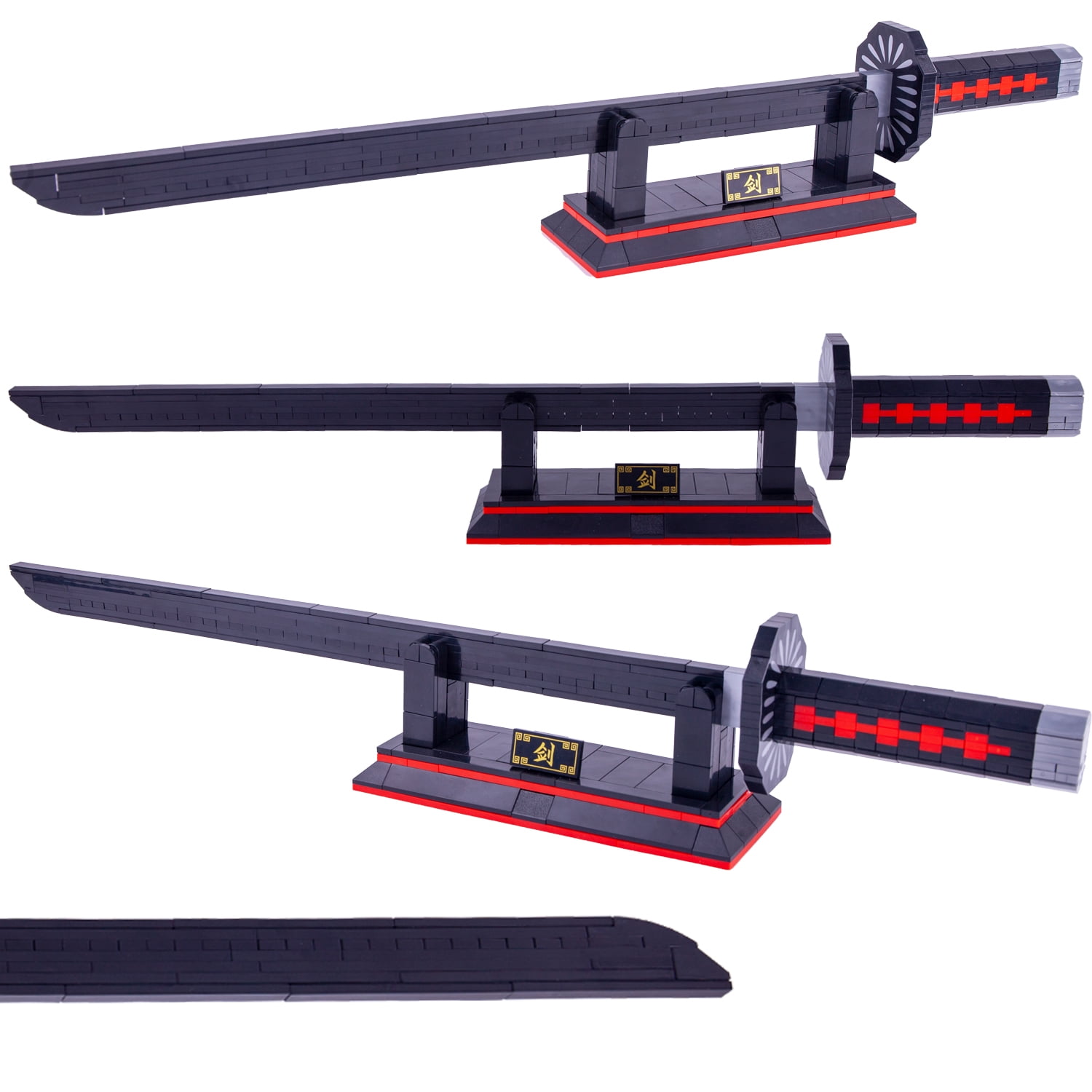 1/12 HASUKI 波部/卯月/冷泉ラック・武器セット HI-REEKE Anime Demon Sword Building Set Slayer Zenitsu Katana