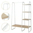 thumbnail image 5 of UBesGoo Metal Clothes Rack with 4 Tiers Wood Shelves Heavy Duty Garment Rack for Clothing Storage White, 5 of 12