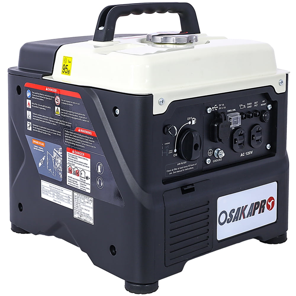 Portable 1200W Inverter Generator Ultra Quiet Gas Engine 56cc 4-Stroke EPA Compliant Eco Mode Lightweight for Home Backup & Camping