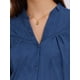 thumbnail image 5 of Camisas de maternidad con botones para mujeres INSPIRE CHIC, de manga larga, de algodón jacquard, blusa semitranslúcida para el trabajo en oficina, color azul M, 5 of 6