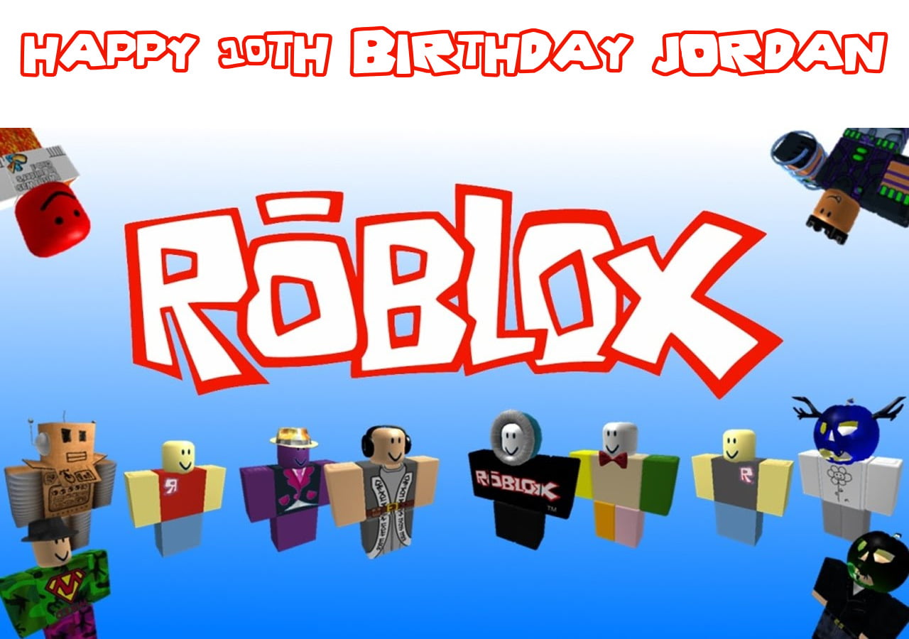 Roblox Custom Player Happy Birthday Edible Cake Topper Image Abpid00150v1 Walmart Com Walmart Com - how can i change the birthday on roblox