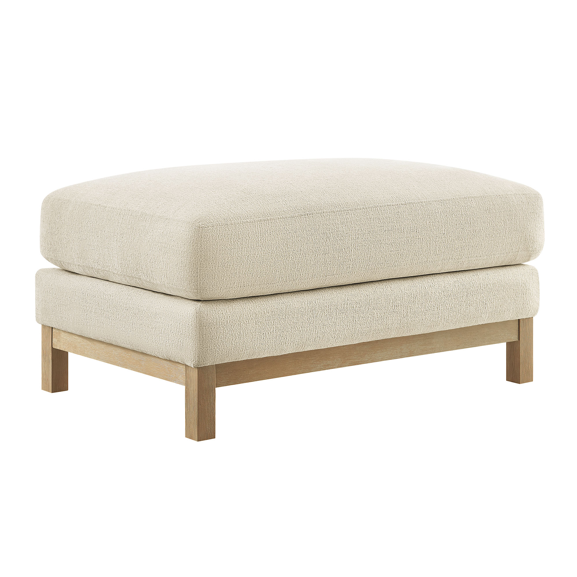 Modway Roscoe Fabric Ottoman in White