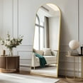 thumbnail image 6 of NISHCON 71"x30" Framed Full Length Mirror Standing Mirror Arch Floor Mirror, Oversized Full Body Mirror, Gold, 6 of 9