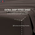 thumbnail image 3 of 800TC Queen-XL Size 4PC Sheet Set - Premium 800-Thread-Count 100% Egyptian Cotton, Fit Upto 30 inches Extra Deep Pockets Mattress - Chocolate, 3 of 7