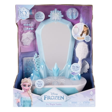 Disney Frozen Icy Magic Vanity Playset with Hair and Jewelry Accessories