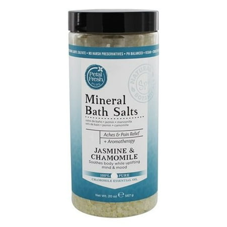 Jasmine Bath Salt - Natural Spa Botanicals Mineral Bath Salts Jasmine & Chamomile - 20 oz. by Petal Fresh (pack of 1)