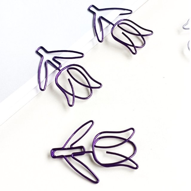 Clips de papel morados clips de papel de flores antideslizantes portátiles para cuaderno marcador ANGGREK Otros