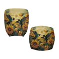 thumbnail image 6 of ZUXONGSY Hummingbird Sunflower Office Chair Cover 2 Piece Mid Back Chair Covers with Elastic Edge Computer Chair Seat Cushion Cover Machine Washable Home Accessories, 6 of 7