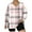 Pink, variant on Fashion Women's Plus Size Print Hem Slit Long Sleeved V-Neck Pullover Fashionable Top