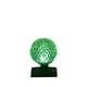 thumbnail image 1 of Lámpara de mesa de bola de cristal, luz de noche LED con cargador USB para dormitorio, sala de estar, sala de café, habitación de bebé, 90*120 mm, verde brillar Electrónica, 1 of 5