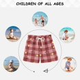 thumbnail image 6 of Plaid Background Bow Swim Trunks Quick Dry Beach Pool Board Shorts Lightweight Stylish Print Sizes 2T to XL, 6 of 8