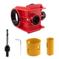 thumbnail image 1 of Door Lock Installation Kit,Door Lock Jig for Metal or Wood Red, 1 of 5