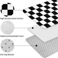 thumbnail image 5 of Black and White Checkered Pattern Bathroom Rugs Sets 3 Piece,Toilet Cover Set,Absorbent Non Slip Bathroom Mats Sets with U-Shaped Contour Rug Toilet Rug Set, 5 of 5